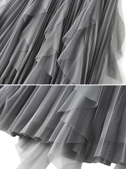 Original Stylish 7 Colors Falbala Gauze Skirt