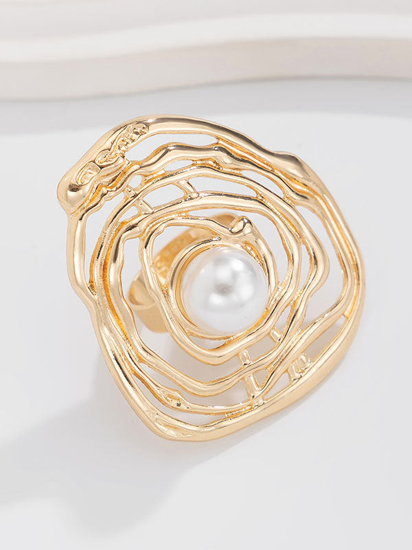 Geometric Hollow Rings Accessories