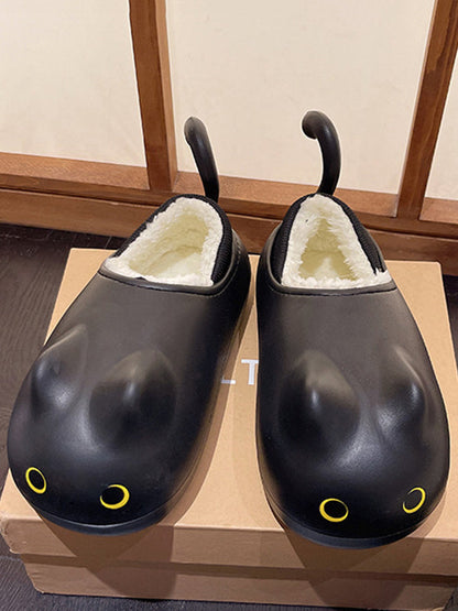 Round-Toe Split-Joint Platform Shoes Slippers