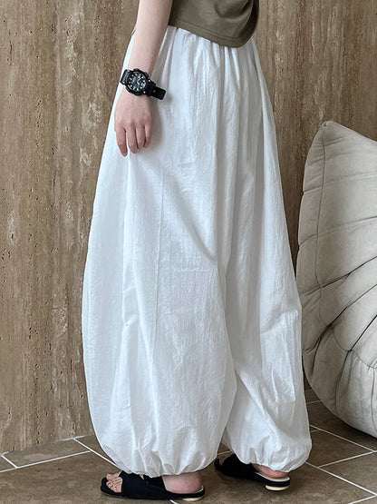 Haremshose mit hoher Taille, Elastizität, einfarbig, Hose mit geteiltem Gelenk 