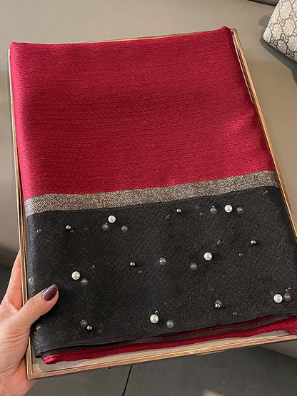 Sun-Protection Beaded See-Through Shawl&Scarf