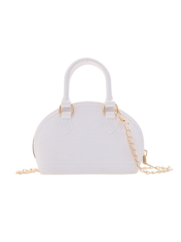 Chains Geometric Zipper Crossbody Bags Satchels