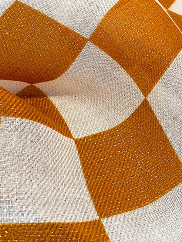 Écharpe imprimée à carreaux de couleur contrastée simple et tendance 