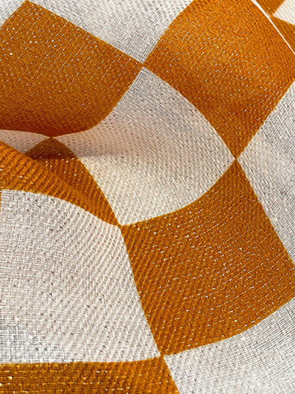 Écharpe imprimée à carreaux de couleur contrastée simple et tendance 