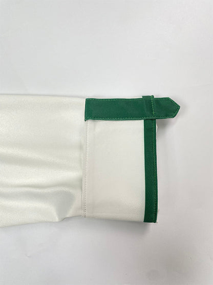 Long Sleeves Loose Buttoned Contrast Color Pockets Lapel Blouses&Shirts Tops