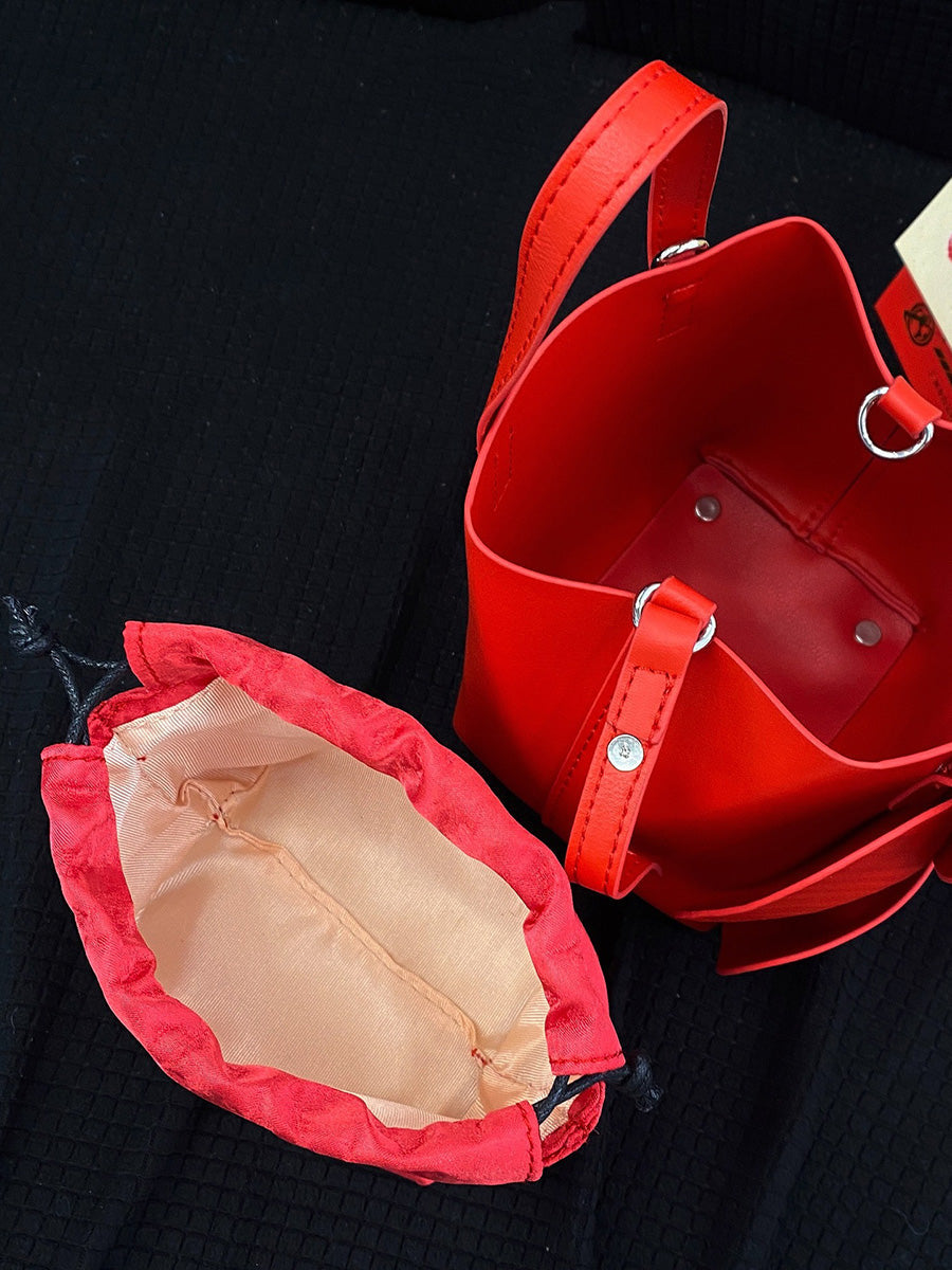 Solid Color Flower Shape Satchels Handbags