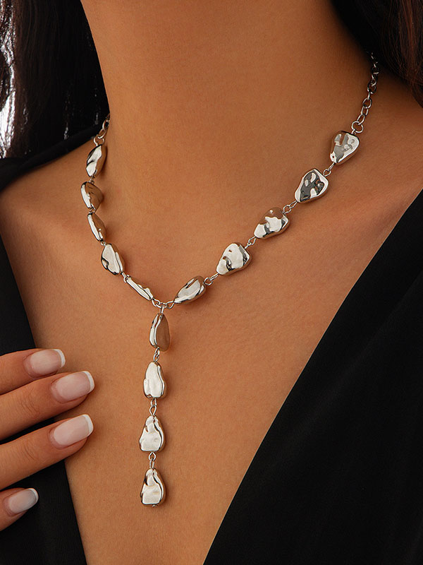 Normcore Chains Geometric Necklaces Accessories SILVER One_size