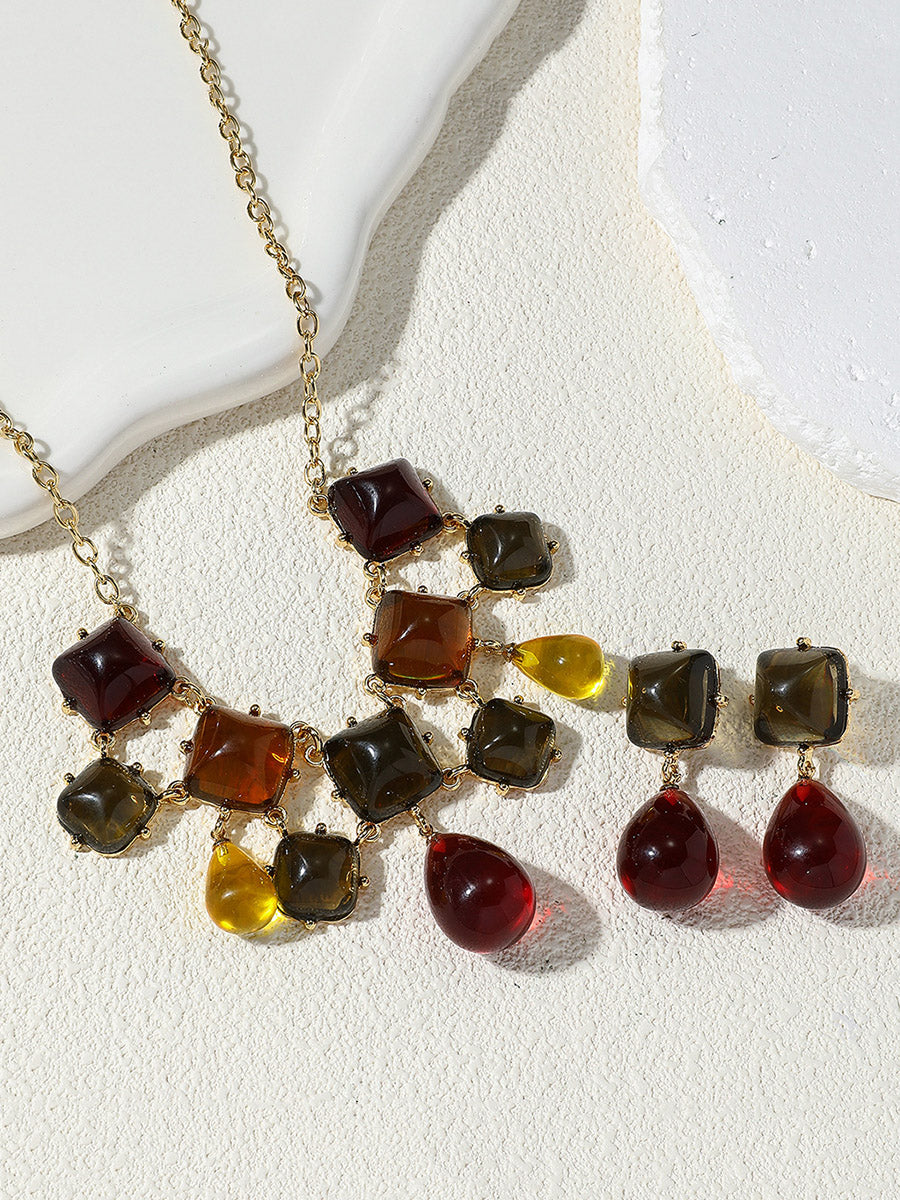 Geometric Rhine Stones Necklaces Accessories