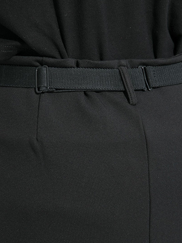 False Two Solid Split-Joint Culotte