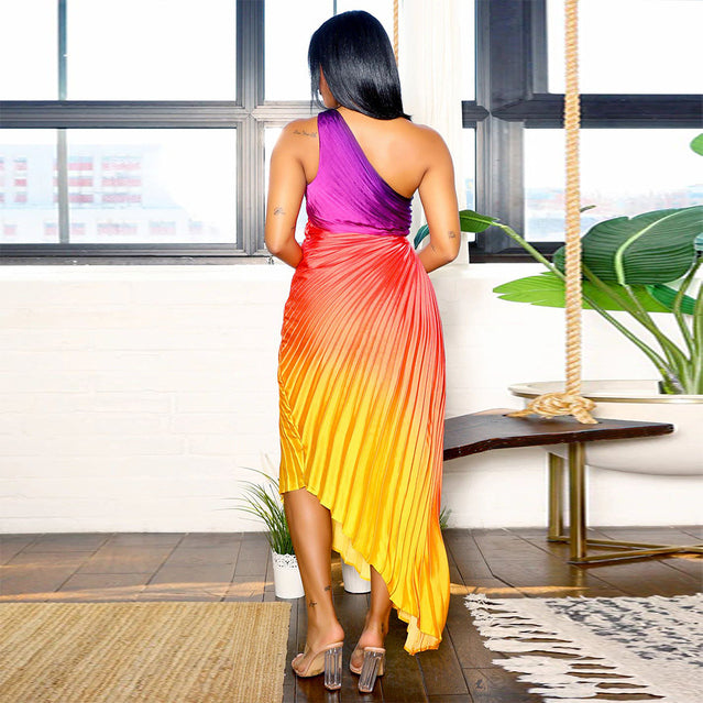 Amanda Pleated Cut-out Midi Dress