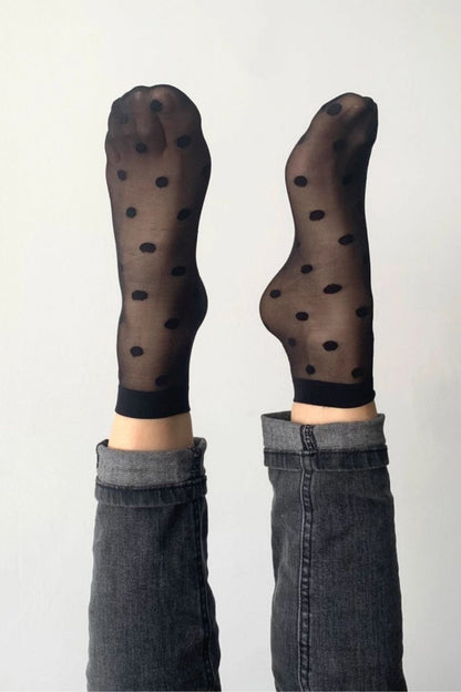 2-Pack Sheer Polka Dot Socks