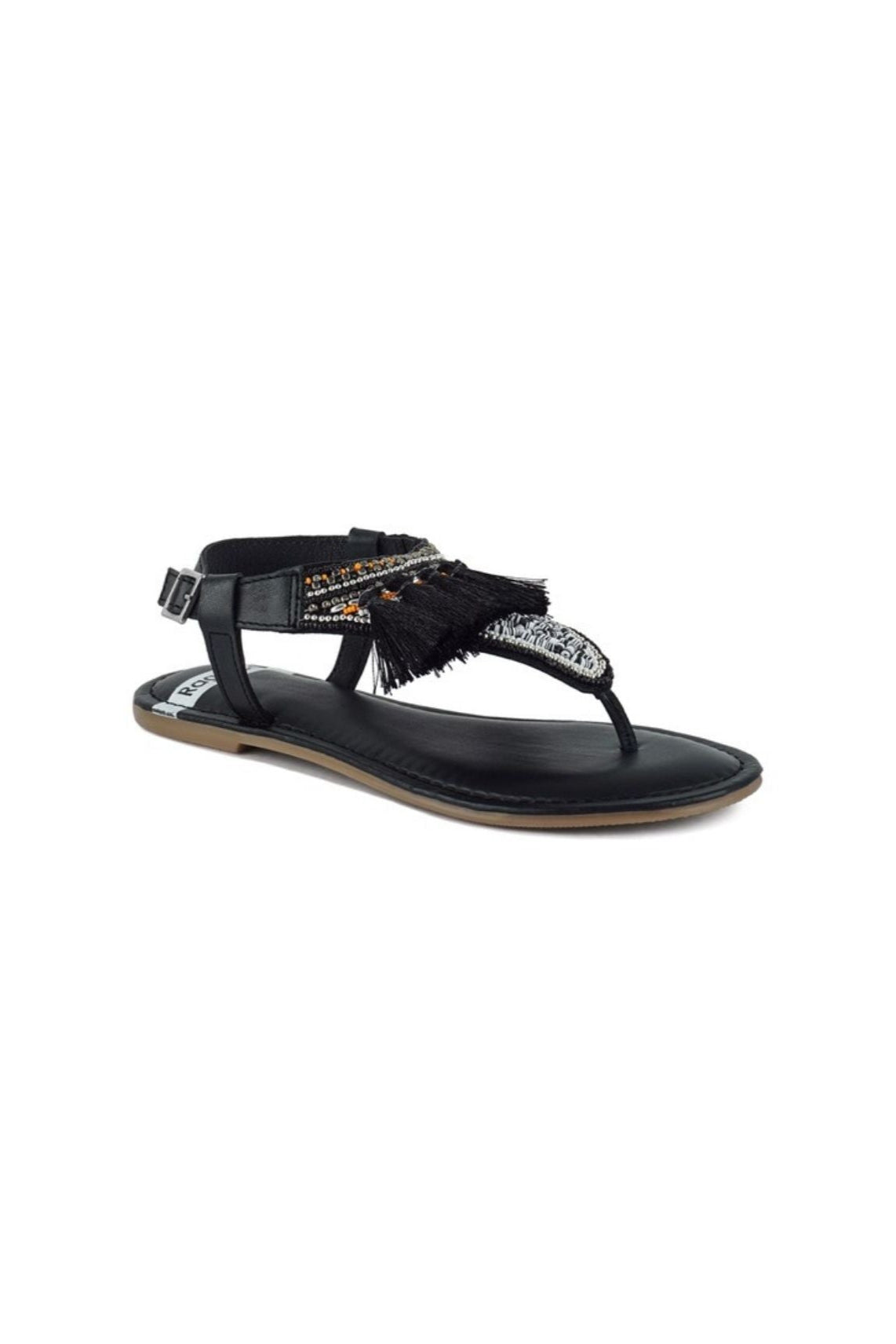 Risha Genuine Leather Tassel Sandals