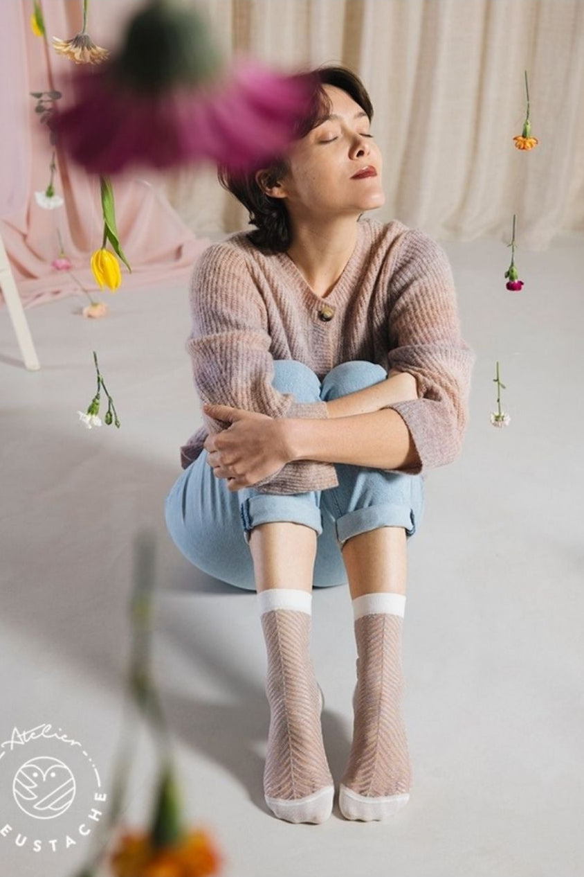 Iridescent Fir • Shiny Sheer Women's Socks