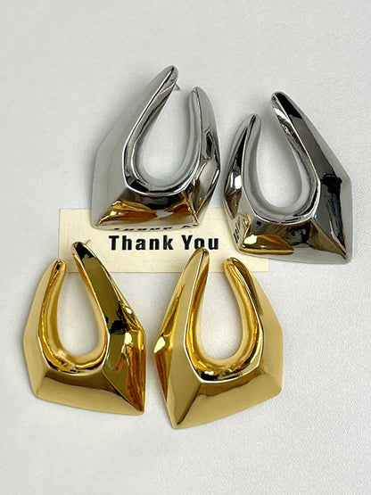 Boucles d'oreilles pendantes creuses géométriques Normcore 