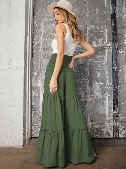 Pantalons larges décontractés taille haute, couleur unie, 11 couleurs 