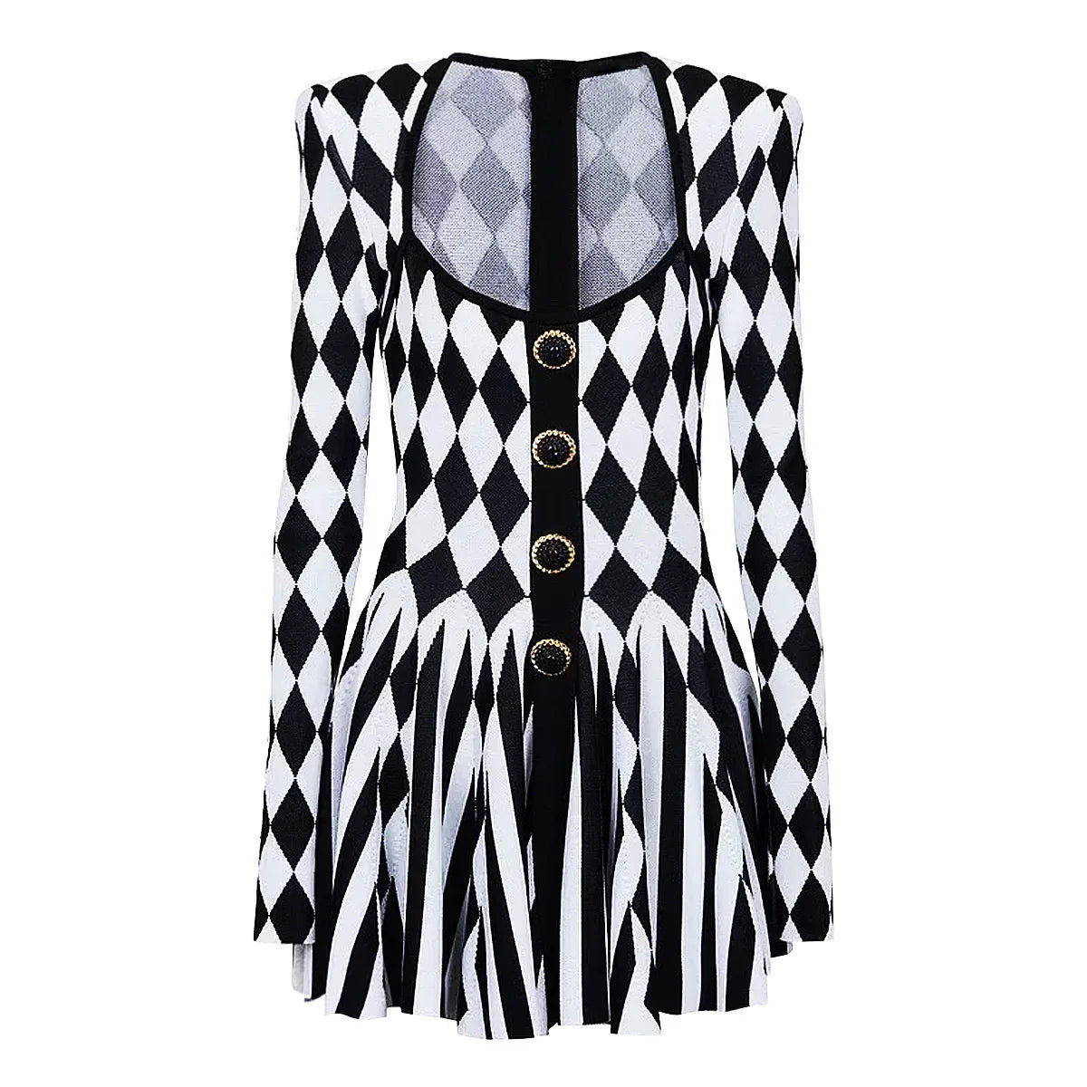 NEXT DAY DELIVERY GOFIE Bicolor Flare Bodycon Dress