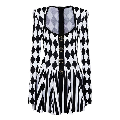 NEXT DAY DELIVERY GOFIE Bicolor Flare Bodycon Dress