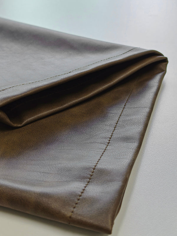 High Waisted Leather-Like Wide Leg Pants