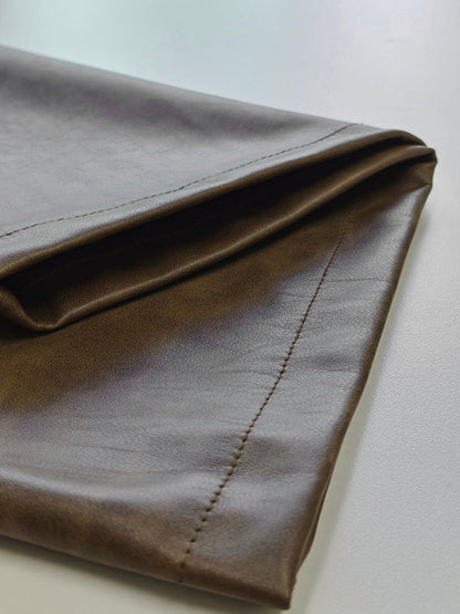 High Waisted Leather-Like Wide Leg Pants