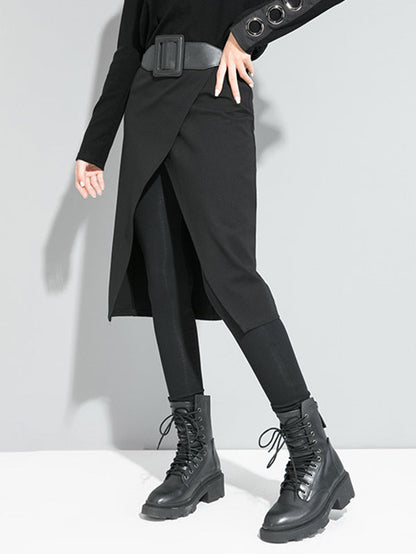 False Two Solid Split-Joint Culotte