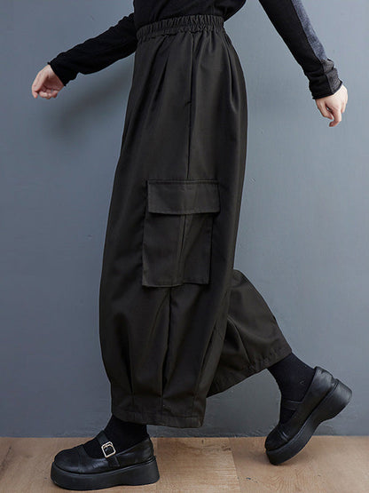 Loose Wide Leg Solid Color Casual Pants Bottoms