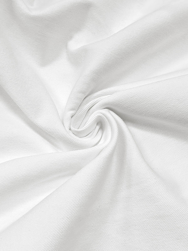 Weite, hoch taillierte Hose mit Kordelzug und Falten 