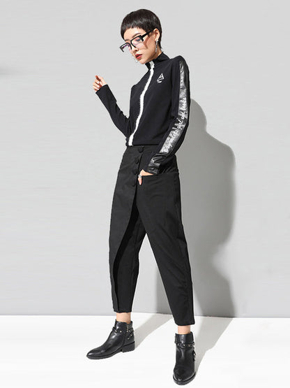 Leisure Fashion Irregularity Solid Color Harem Pants