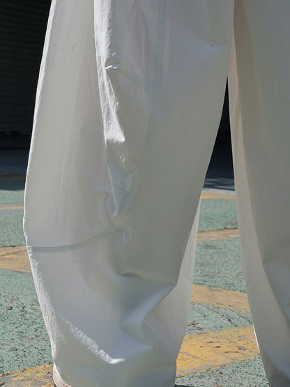 Loose Wide Leg Solid Color Split-Joint Casual Pants Bottoms Trousers