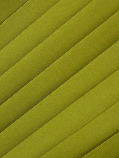 High Waisted Loose Pleated Solid Color Split-Side Skirts