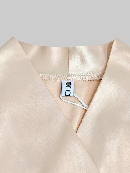 Cap Sleeve Loose Buttoned Solid Color V-Neck Vest Top