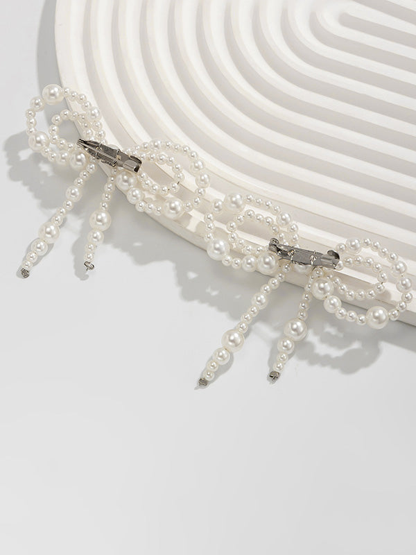 Irregularity Bow-Embellished Shiny Anklets