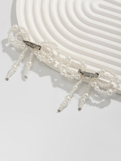Irregularity Bow-Embellished Shiny Anklets