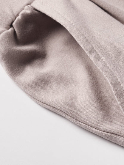 Simple Solid Color T-Shirt & Pants Two Pieces Set