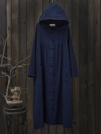 National Style Mistarious Linen Cape Coat