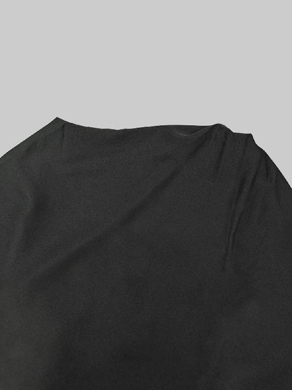 Robes longues amples asymétriques de couleur unie 