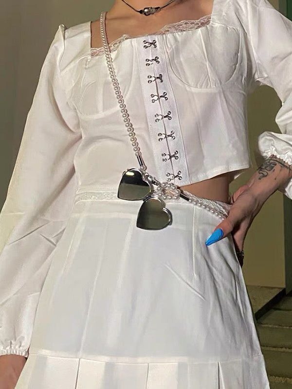 Beaded Heart Shape Shiny Waist Chain Accessories