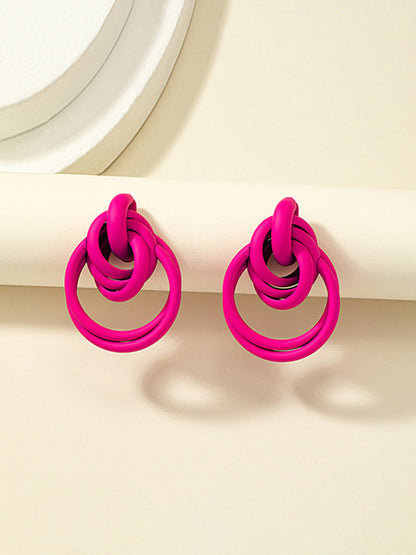 Geometric Hollow Shiny Earrings Accessories