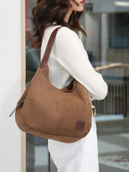 Casual Solid Color Shoulder Bag