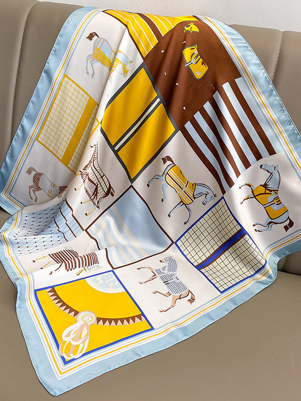 Square Animal Printed Scarfs&Hats