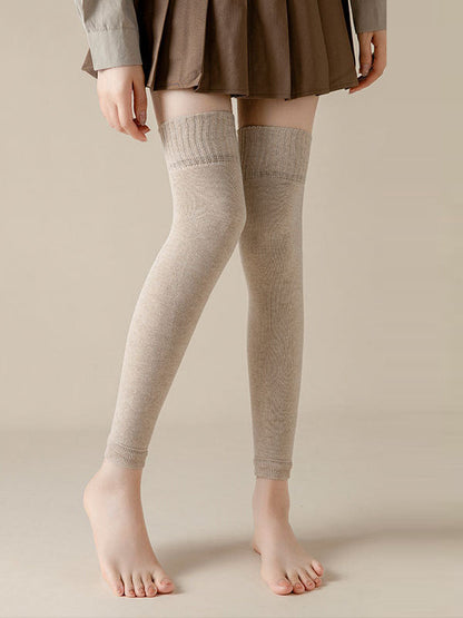 Casual Skinny Keep Warm Solid Color Leg Warmers Accessories CAMEL One_size