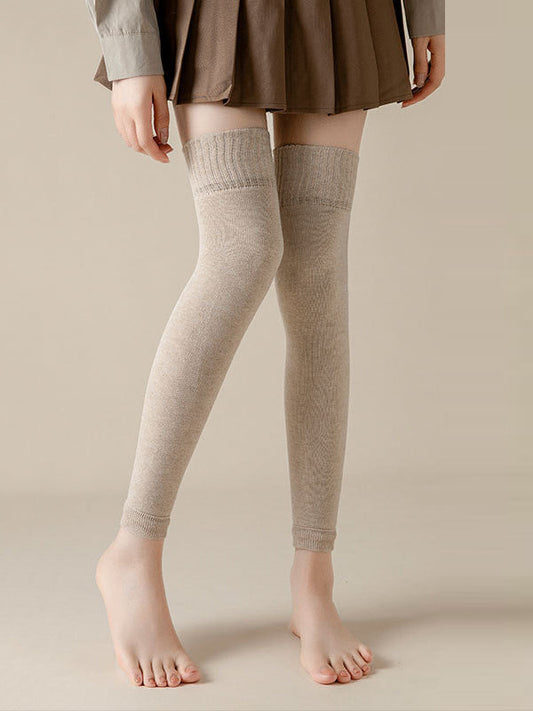 Casual Skinny Keep Warm Solid Color Leg Warmers Accessories CAMEL One_size