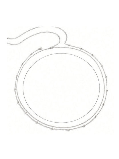 Chains Solid Color Waist Chain Accessories SILVER One_size