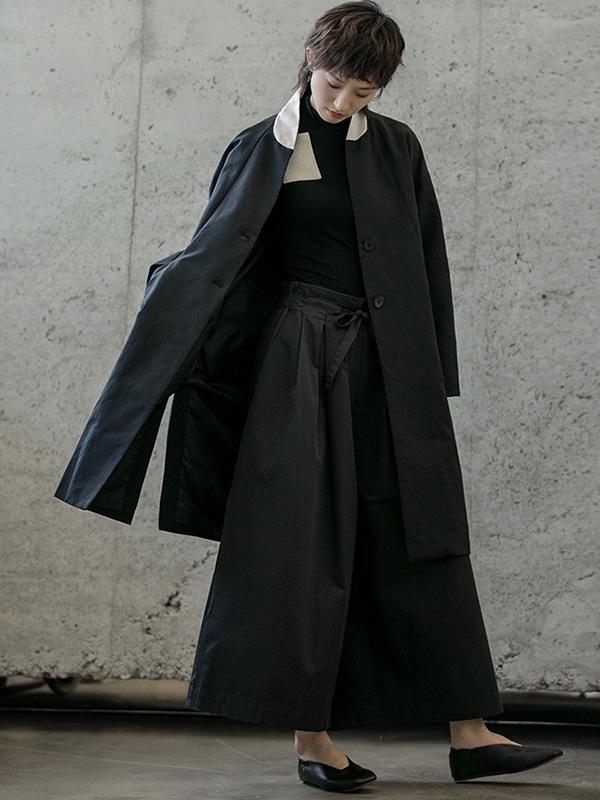 Pantalon décontracté à jambes larges style bandage rétro 