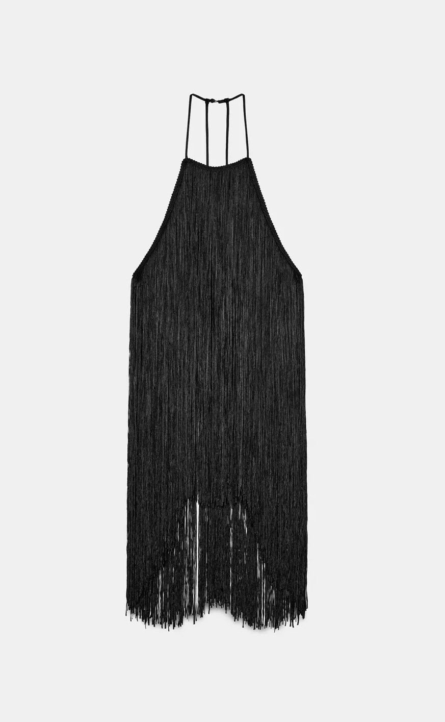 Women Long Tassel Top | Halter Neck | Sleeveless | Backless