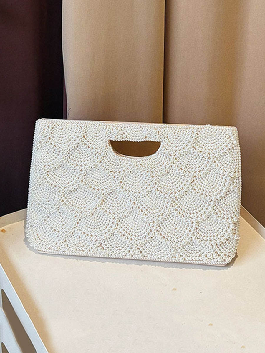 Solid Color Geometric Chains Handbags