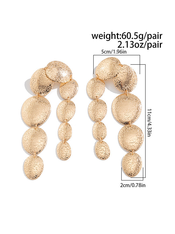 Geometric Tasseled Drop Earrings Necklaces Accessories