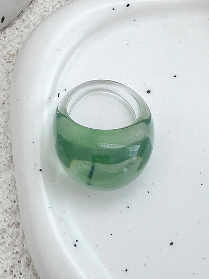 Geometric Transparent Rings Accessories