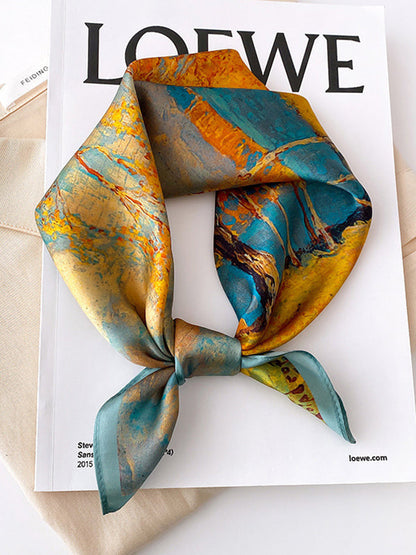Leisure Fashion Square Printed Scarf YELLOW One_size