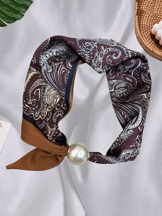 Floral Printed Split-Joint Shawl&Scarf BROWN One_size