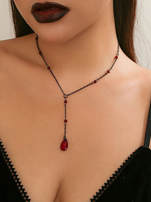 Tasseled Necklaces Accessories RED One_size
